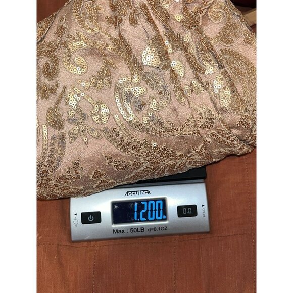 NWT Dress The Population Harper SequinMaxi Gown Dress Rose Gold size Medium - Picture 12 of 12